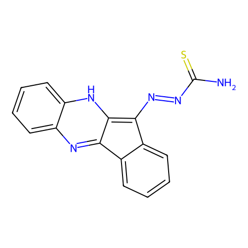 (2Z)-2-(11H-indeno[1,2-b]quinoxalin-11-ylidene)hydrazinecarbothioamide structure