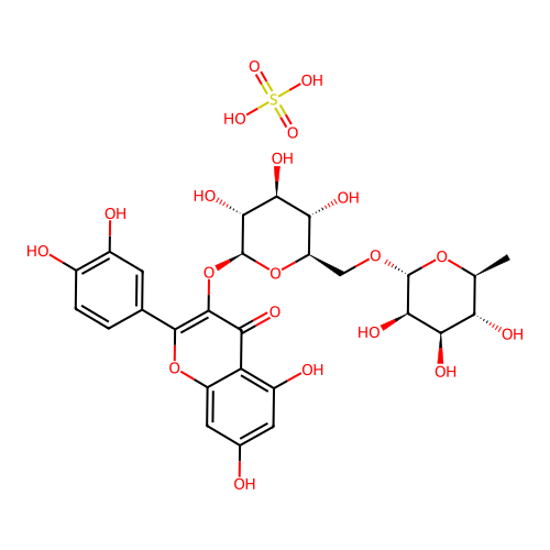 Rutin sulfate structure