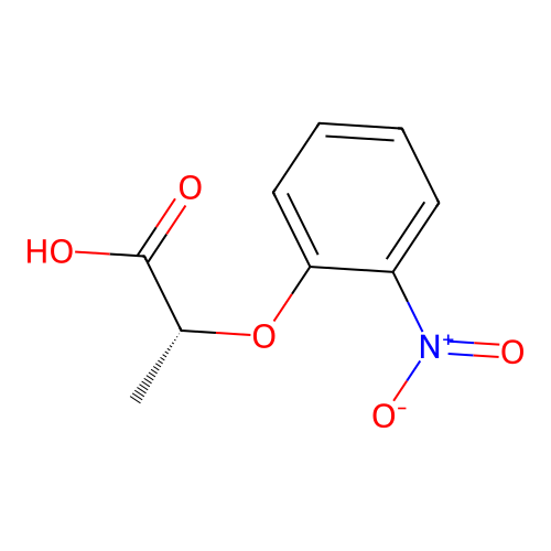 (2R)-2-(2-nitrophenoxy)propanoic acid structure