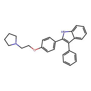 INDOLE, 3-PHENYL-2-(p-(2-(1-PYRROLIDINYL)ETHOXY)PHENYL)- structure