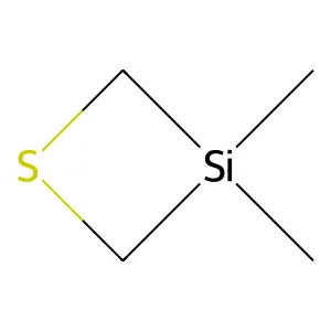 3,3-Dimethyl-3-silathietane structure