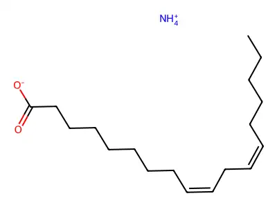 Azanium octadeca-9,12-dienoate structure
