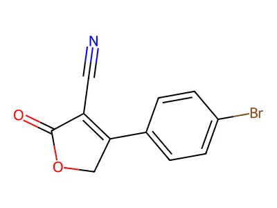 4-(4-Bromophenyl)-2-oxo-2,5-dihydrofuran-3-carbonitrile structure