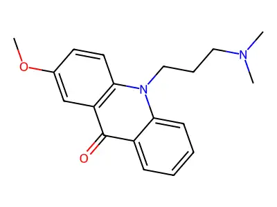 9(10H)-Acridinone, 10-(3-(dimethylamino)propyl)-2-methoxy- structure