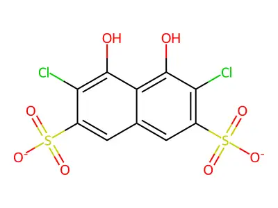 3,6-Dichloro-4,5-dihydroxynaphthalene-2,7-disulfonate structure