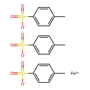 Benzenesulfonic acid, 4-methyl-, iron(3+) salt (3:1) structure