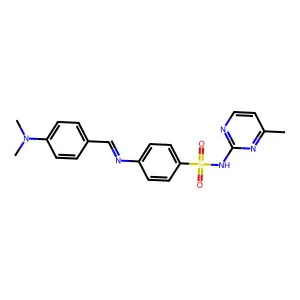 4-[(4-dimethylaminophenyl)methylideneamino]-N-(4-methylpyrimidin-2-yl)benzenesulfonamide structure