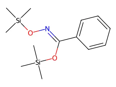 Benzenecarboximidic acid, N-[(trimethylsilyl)oxy]-, trimethylsilyl ester structure