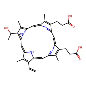 7-Des(1-hydroxyethyl)-7-ethenyl hematoporphyrin structure