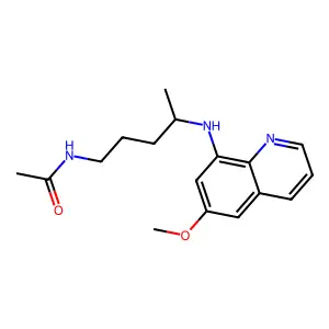 N-[4-[(6-methoxyquinolin-8-yl)amino]pentyl]acetamide structure
