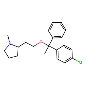 2-{2-[1-(4-氯苯基)-1-苯乙氧基]乙基}-1-甲基吡咯烷 structure