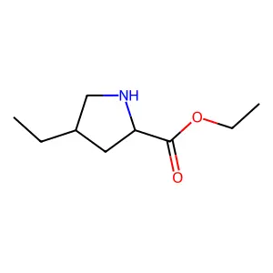 rac-ethyl (2R,4R)-4-ethylpyrrolidine-2-carboxylate structure