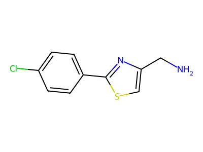 [2-(4-Chlorophenyl)-1,3-thiazol-4-yl]methanamine structure