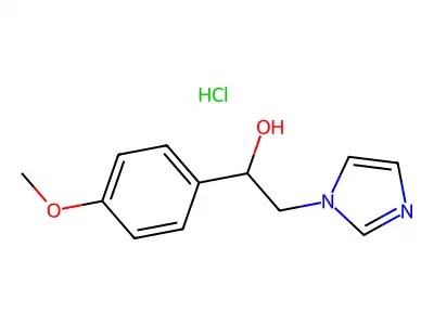 2-(1H-Imidazol-1-yl)-1-(4-methoxyphenyl)ethan-1-ol--hydrogen chloride (1/1) structure