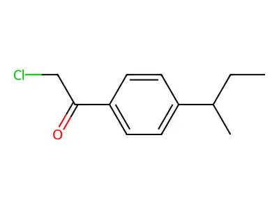 1-[4-[(2R)-butan-2-yl]phenyl]-2-chloro-ethanone structure