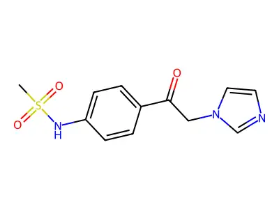 N-(4-(2-(1H-Imidazol-1-yl)acetyl)phenyl)methanesulfonamide structure