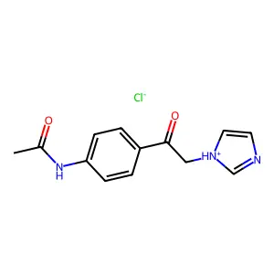 Acetanilide, 4-((1-imidazolyl)acetyl)-, hydrochloride structure