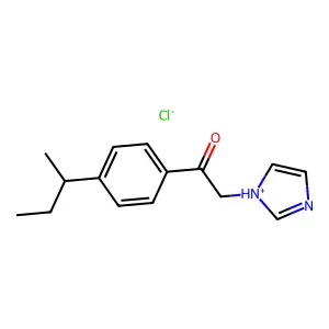 Acetophenone, 4'-sec-butyl-2-(1-imidazolyl)-, hydrochloride structure