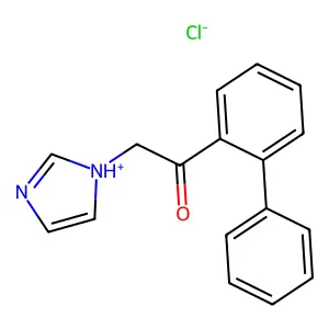Acetophenone, 2-(1-imidazolyl)-2'-phenyl-, hydrochloride structure