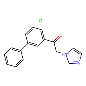 Acetophenone, 2-(1-imidazolyl)-3'-phenyl-, hydrochloride, hemihydrate structure