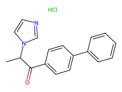 Propiophenone, 2-(1-imidazolyl)-4'-phenyl-, hydrochloride structure