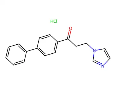 Propiophenone, 3-(1-imidazolyl)-4'-phenyl-, hydrochloride structure