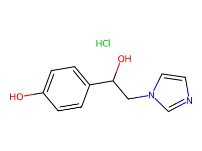 Imidazole-1-ethanol, alpha-(4-hydroxyphenyl)-, monohydrochloride structure