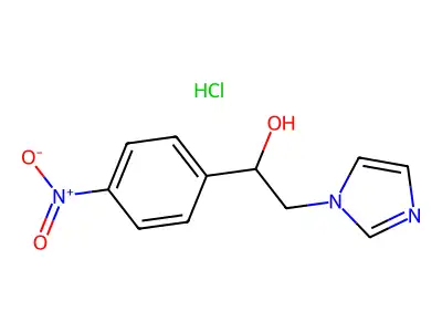 Imidazole-1-ethanol, alpha-(p-nitrophenyl)-, monohydrochloride structure