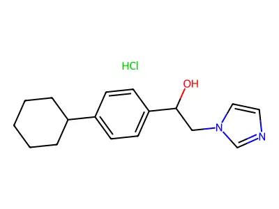 Imidazole-1-ethanol, alpha-(4-cyclohexylphenyl)-, monohydrochloride structure