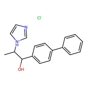 4-Biphenylmethanol, alpha-(1-(1-imidazolyl)ethyl)-, hydrochloride structure