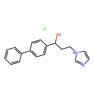 4-Biphenylmethanol, alpha-(2-(1-imidazolyl)ethyl)-, hydrochloride structure