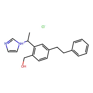 Benzyl alcohol, alpha-(1-(1-imidazolyl)ethyl)-4-phenethyl-, hydrochloride structure