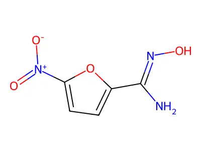 5-Nitro-2-furancarbamidoxime structure