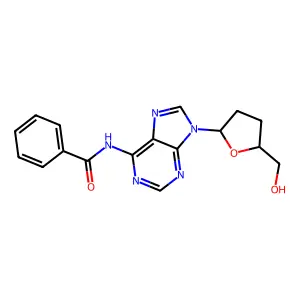N-[9-[5-(hydroxymethyl)oxolan-2-yl]purin-6-yl]benzamide structure