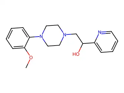 1-Piperazineethanol, 4-(o-methoxyphenyl)-alpha-(2-pyridyl)- structure