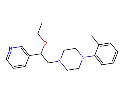Piperazine, 1-(2-ethoxy-2-(3-pyridyl)ethyl)-4-(o-tolyl)- structure