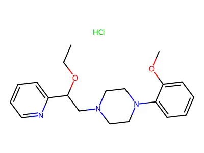 C20H27N3O2.ClH.1/4H2O structure