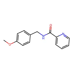 N-[(4-methoxyphenyl)methyl]pyridine-2-carboxamide structure
