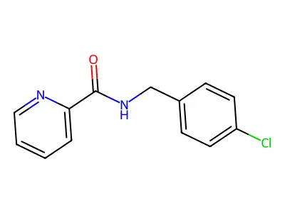 N-[(4-chlorophenyl)methyl]pyridine-2-carboxamide structure