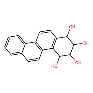 (1S,2S,3S,4R)-1,2,3,4-tetrahydrochrysene-1,2,3,4-tetrol structure