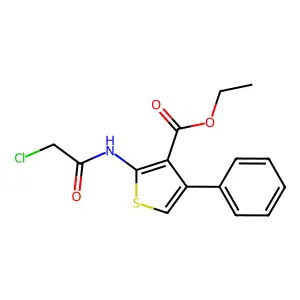 Ethyl 2-(2-chloroacetamido)-4-phenylthiophene-3-carboxylate structure