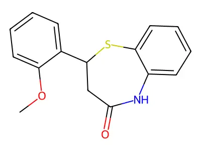2-(2-Methoxyphenyl)-2,3-dihydrobenzo[b][1,4]thiazepin-4(5H)-one structure