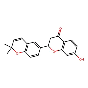 2-(2,2-Dimethylchromen-6-yl)-7-hydroxy-2,3-dihydrochromen-4-one structure