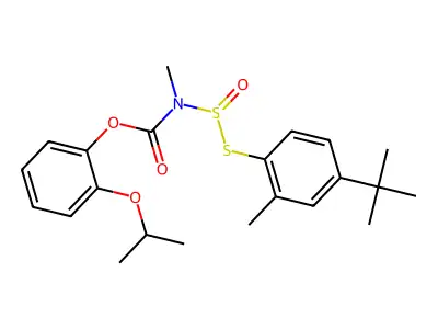 2-Isopropoxyphenyl (methyl)(2-methyl-4-t-butylphenylthiosulfinyl)carbamate structure