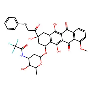 N-(Trifluoroacetyl)-14-phenyl-14-selenaadriamycin structure