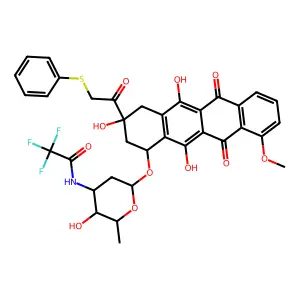 N-(Trifloroacetyl)-14-phenyl-14-thiaadriamycin structure