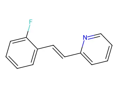 Pyridine, 2-(2-(2-fluorophenyl)ethenyl)-, (E)- structure