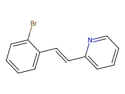 Pyridine, 2-(2-(2-bromophenyl)ethenyl)-, (E)- structure