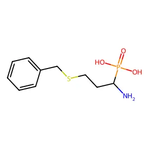 1-氨基-3-(苄硫基)丙基膦酸 structure