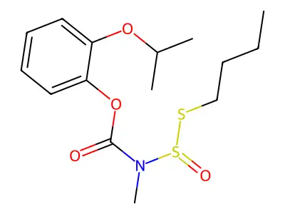 Carbamic acid, ((butylthio)sulfinyl)methyl-, 2-(1-methylethoxy)phenyl ester structure